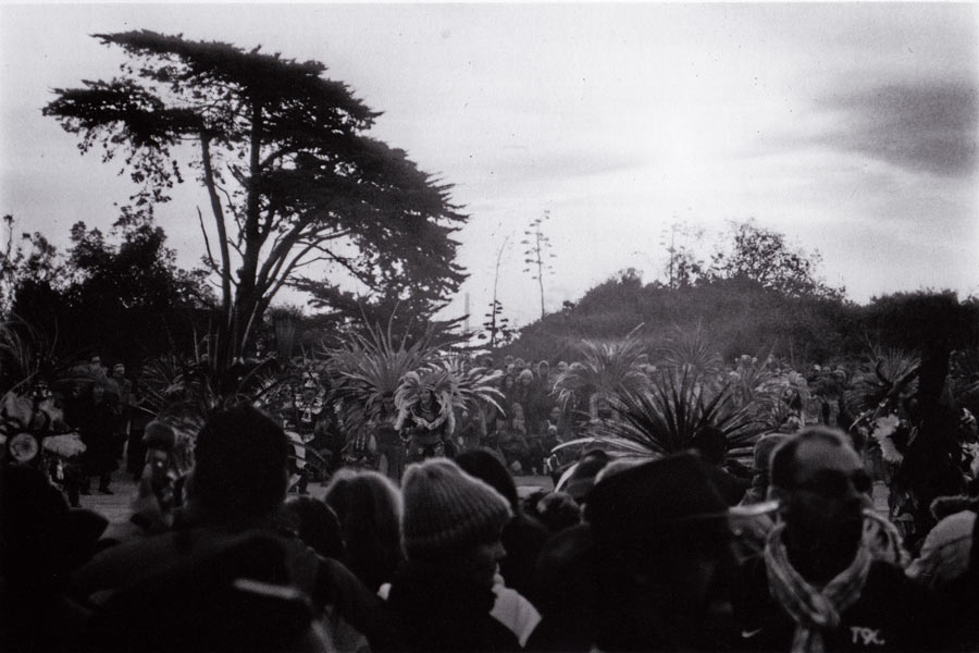 Sunrise ceremony on Alcatraz Island on Thanksgiving 2013.